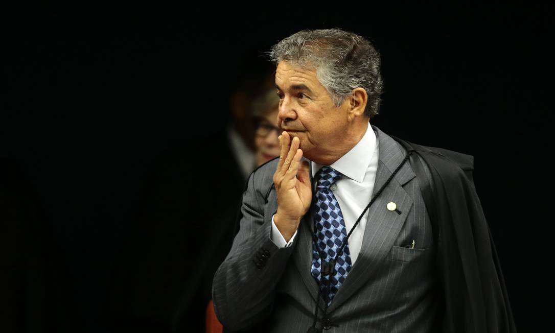 Ministro Marco Aurélio Mello no plenário do Supremo Foto: Jorge William / Agência O Globo