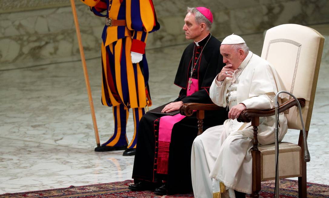 Papa Francisco durante audiência geral no Vaticano Foto: MAX ROSSI / REUTERS