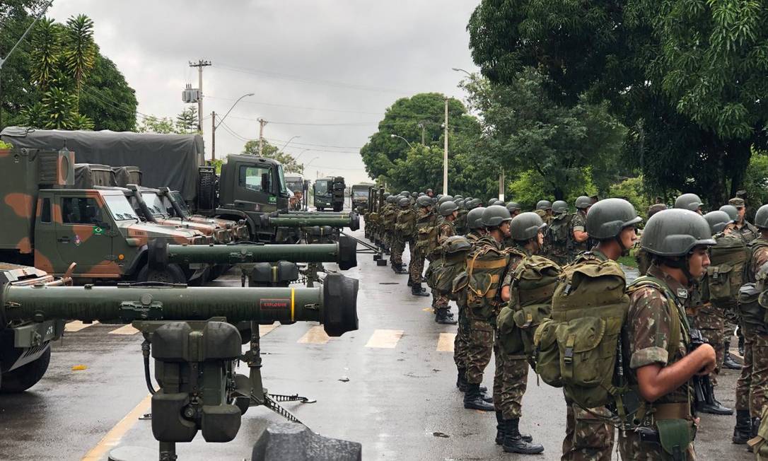Grupo de Artilharia Antiáerea fará parte do esquema de segurança da posse Foto: DivulgaçãoTwitter/Exército 