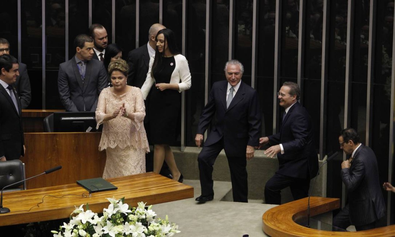 E também discursou no Congresso Foto: Givaldo Barbosa / Givaldo Barbosa/Agência O Globo