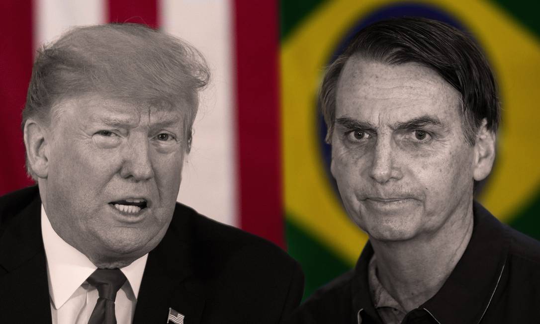 O presidente americano Donald Trump e o presidente brasileiro Jair Bolsonaro Foto: Agência O Globo