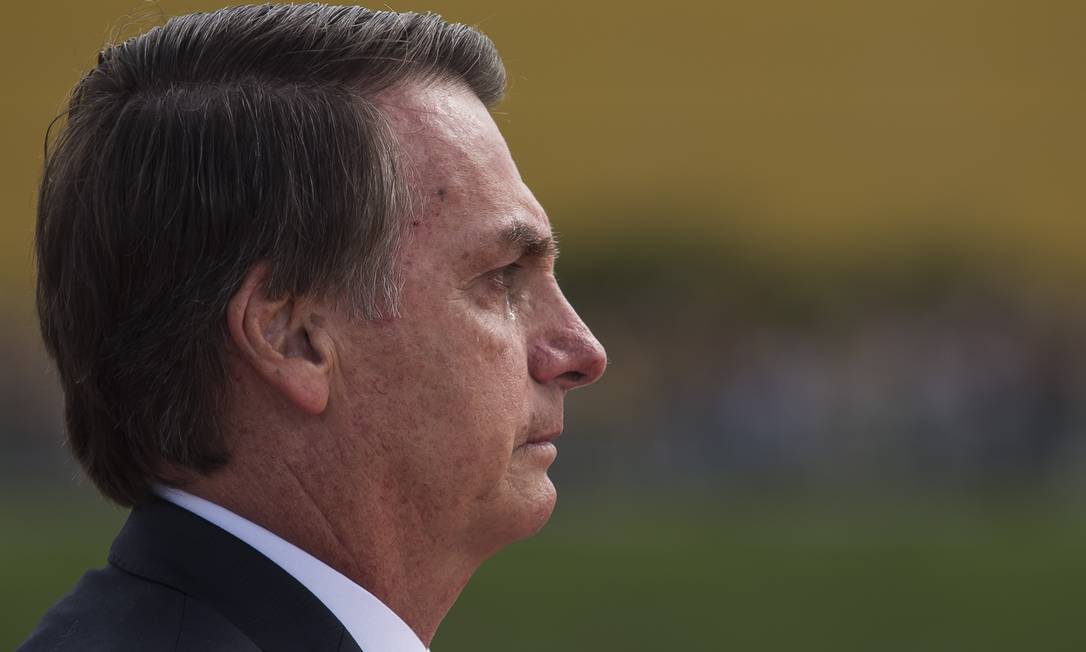 O recém-empossado presidente Jair Bolsonaro, em Brasília Foto: Bruna Prado / Getty Images
