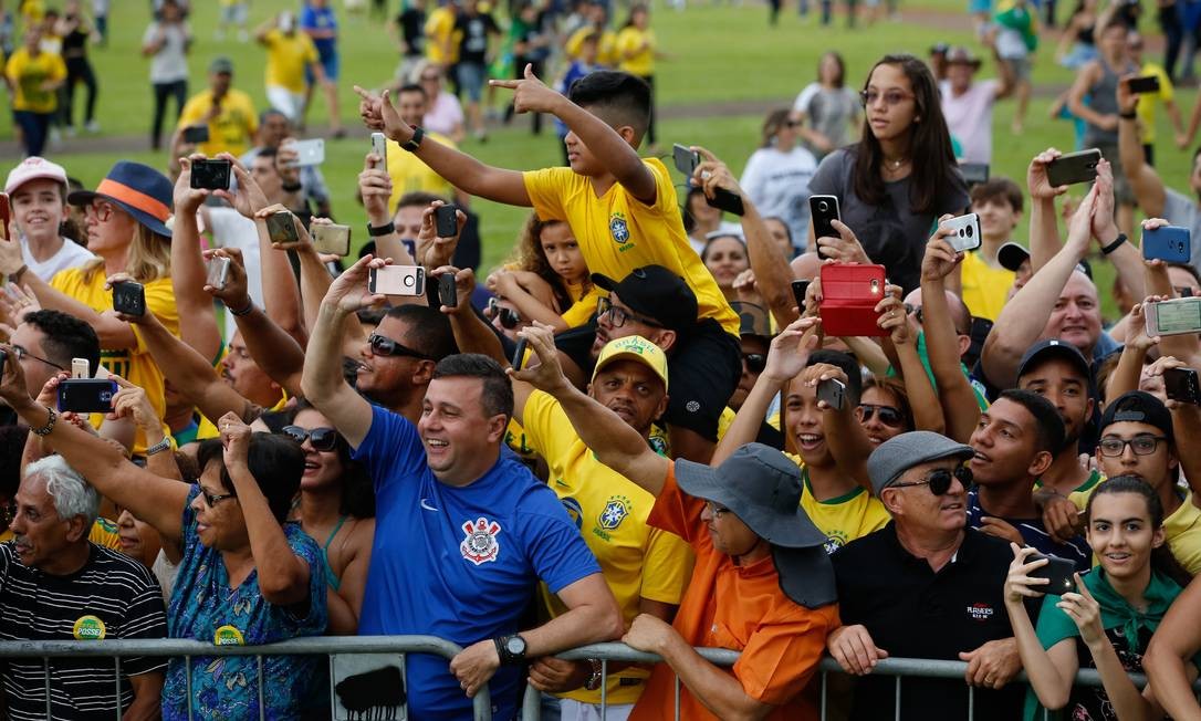 Apoiadores de Jair Bolsonaro durante a posse Foto: Pablo Jacob / Agência O Globo