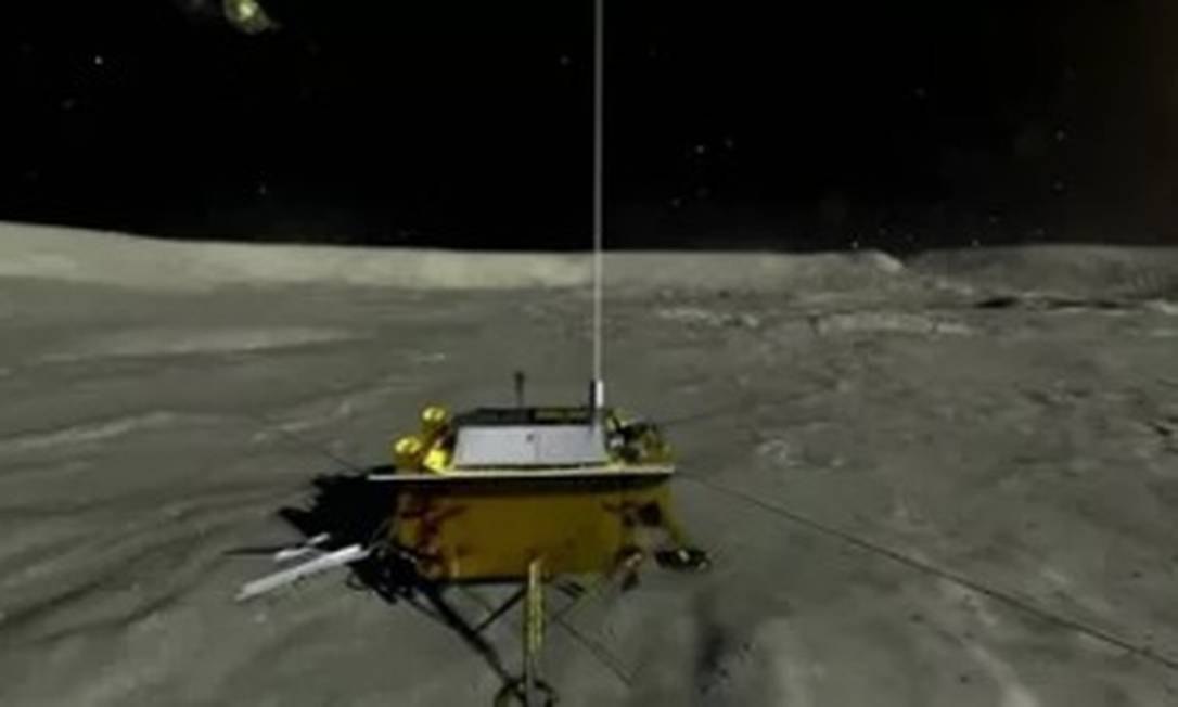 China consegue administrar pouso inédito de uma sonda na Lua Foto: Reprodução da internet