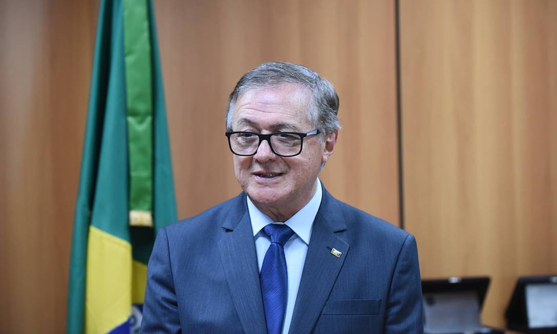 O ministro da Educação, Ricardo Vélez, durante cerimônia de transmissão de cargo Foto: Luis Fortes/Divulgação/02-01-2019