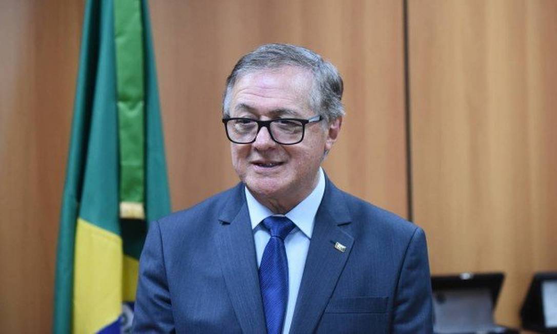 O ministro da Educação, Ricardo Vélez, durante cerimônia de transmissão de cargo Foto: Luis Fortes/Divulgação/02-01-2019

