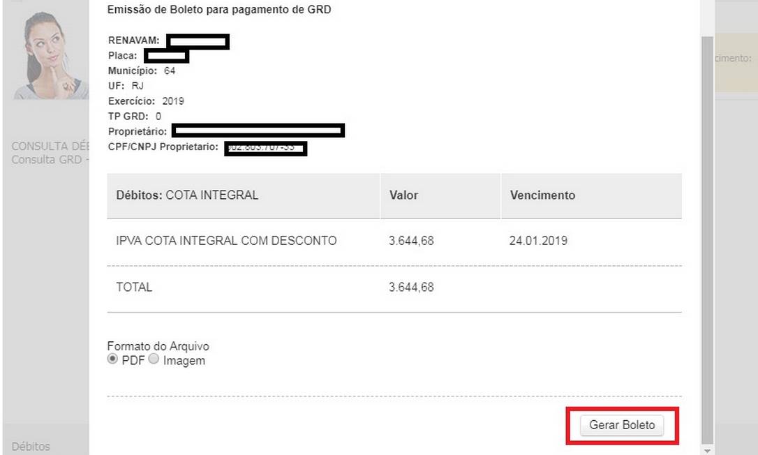 Veja como imprimir o boleto do IPVA pelos sites do Bradesco e do Detran