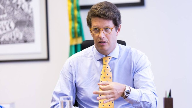 O ministro do Meio Ambiente, Ricardo Salles Foto: DivulgaÃ§Ã£o / GILBERTO SOARES DE SOUSA LIMA/MMA