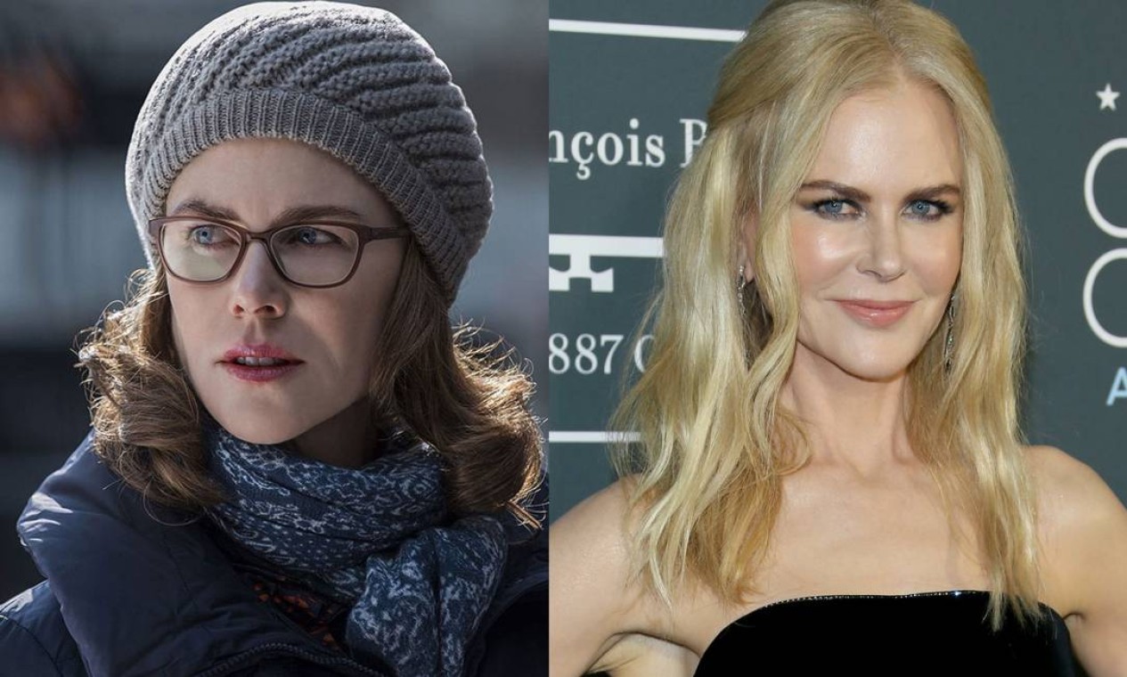 No filme em cartaz 'Amigos para sempre', Nicole Kidman também aparece bastante diferente do que costumamos ver Foto: Divulgação/JEAN-BAPTISTE LACROIX