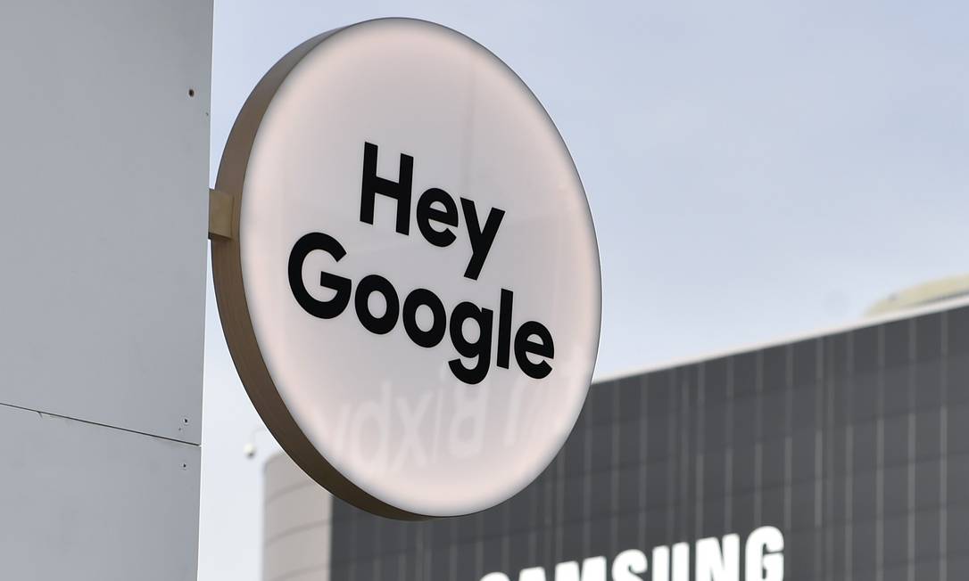 Placa do Google na CES em Las Vegas: oito anos de investigação antitruste na Europa Foto: David Becker / AFP