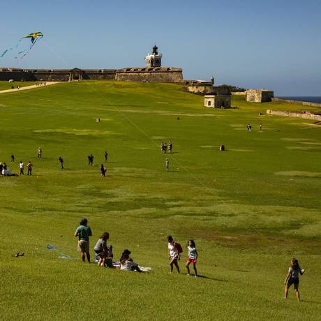 Castillo San Felipe del Morro, um dos cartões-postais em San Juan, capital de Porto Rico Foto: Tony Cenicola / The New York Times