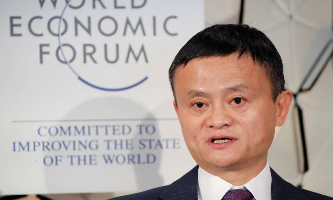 
Jack Ma, fundador do AliExpress e do Alibaba, no encontro de 2019 do Fórum Econômico Mundial
Foto:
ARND WIEGMANN
/
REUTERS
