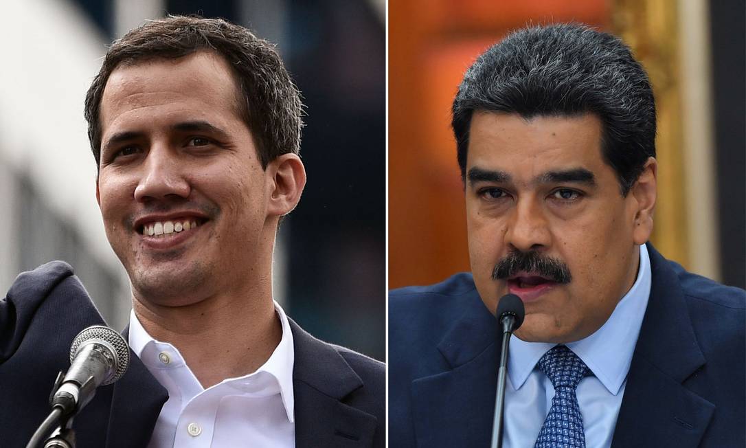 Juan Guaidó e Nicolás Maduro disputam legimitidade e poder em meio à crise na Venezuela Foto: AFP