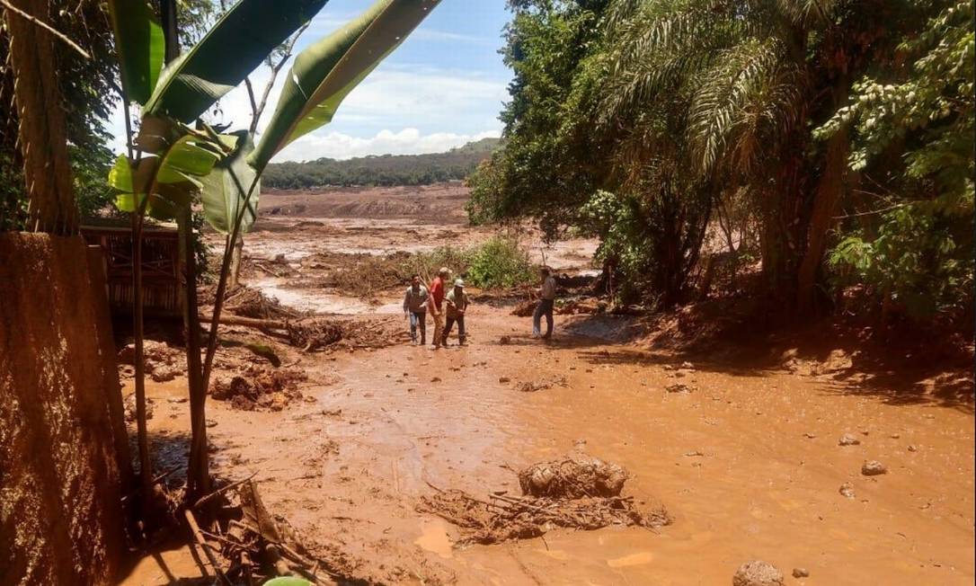 Barragem da Vale em Brumadinho (MG) se rompeu dia 25 de janeiro Foto: Divulgação/ Corpo de Bombeiros