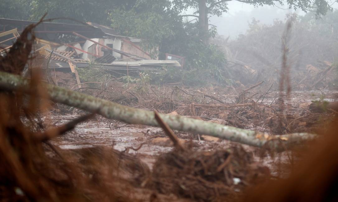 Casa destruída pela enxurrada de lama depois que uma barragem de rejeitos da mineradora Vale rompeu no distrito de Córrego do Feijão, em Brumadinho ADRIANO MACHADO / REUTERS