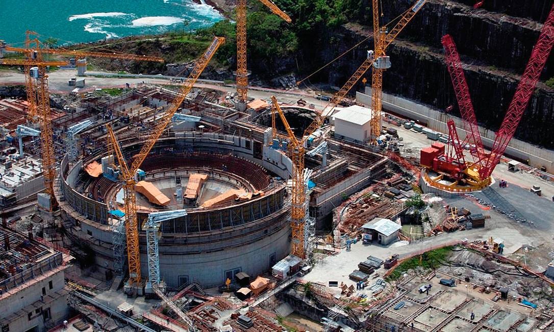 Obras da usina nuclear Angra 3, cuja conclusÃ£o estÃ¡ entre as prioridades do ministro Bento Albuquerque, de Minas e Energia Foto: DIVULGAÃÃO / ELETRONUCLEAR