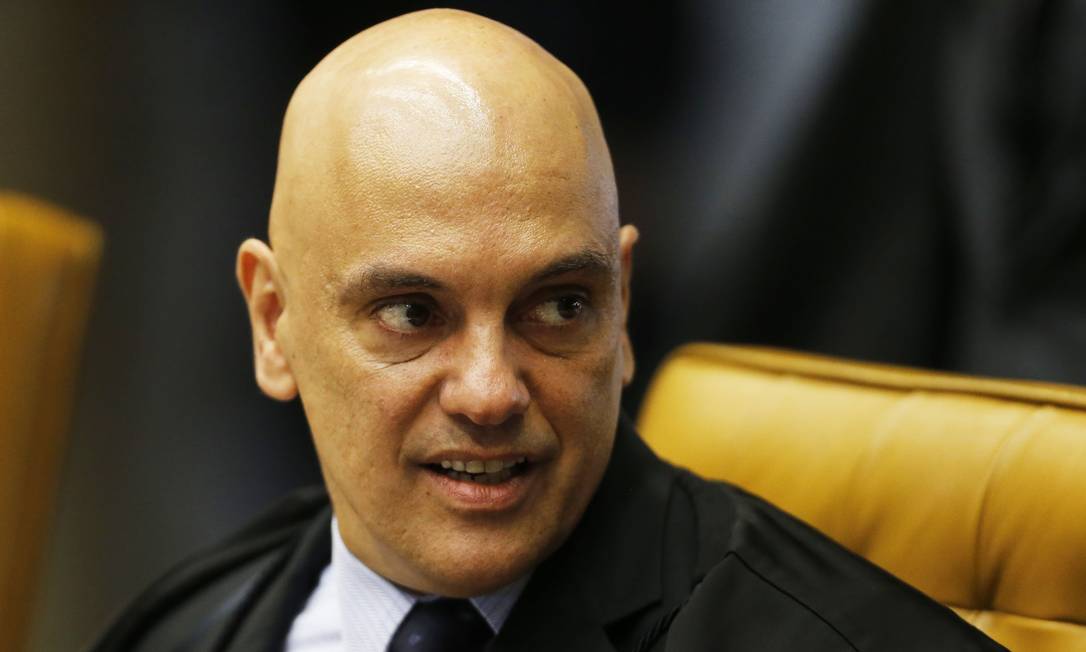 O ministro Alexandre de Moraes, durante sessão do STF Foto: Jorge William/Agência O Globo/29-11-2018