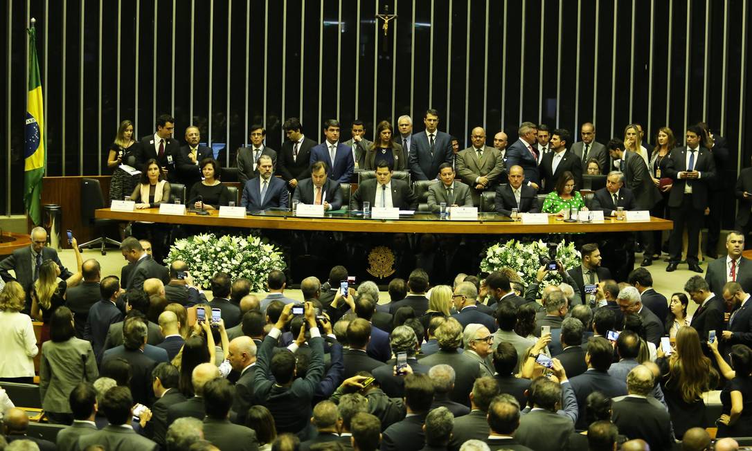 Cerimônia de abertura dos trabalhos no Congresso Nacional. Foto: Jorge William / Agência O Globo