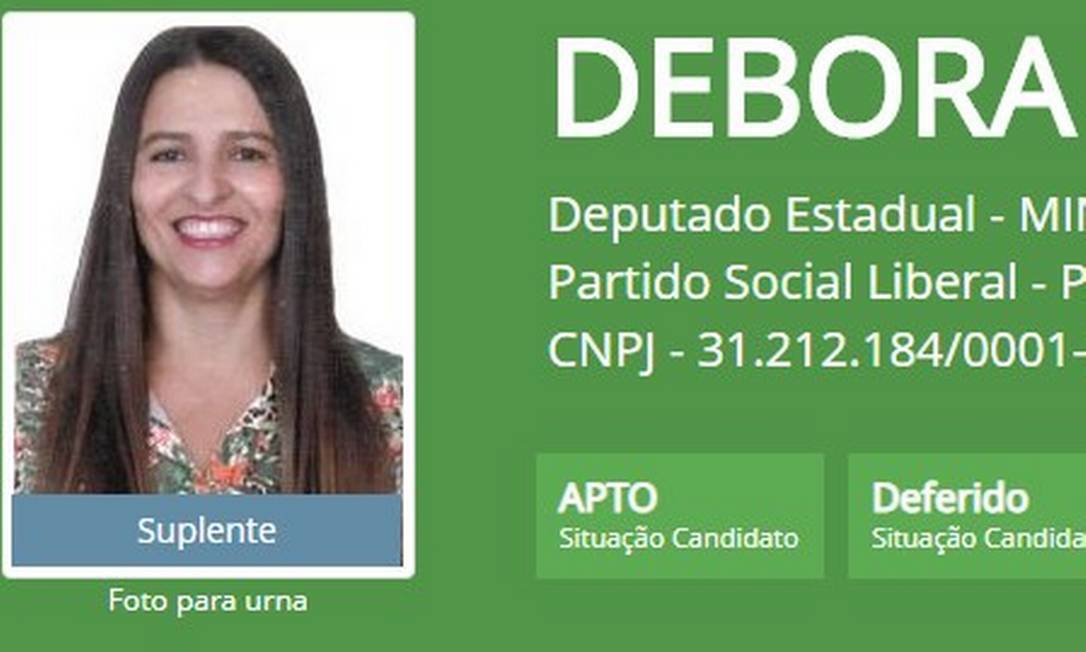 Débora Gomes, que foi candidata a deputada estadual em Minas pelo PSL Foto: Reprodução