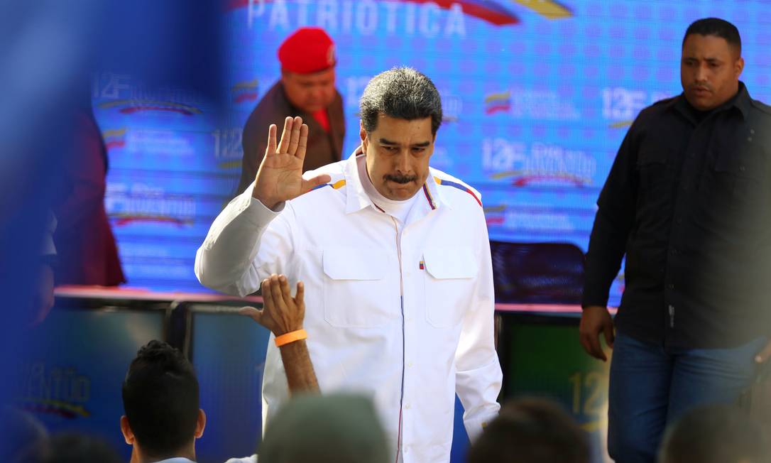 Presidente venezuelano, Nicolás Maduro participa de comício para Dia da Juventude, em Caracas Foto: Fausto Torrealba 12-02-2019 / REUTERS