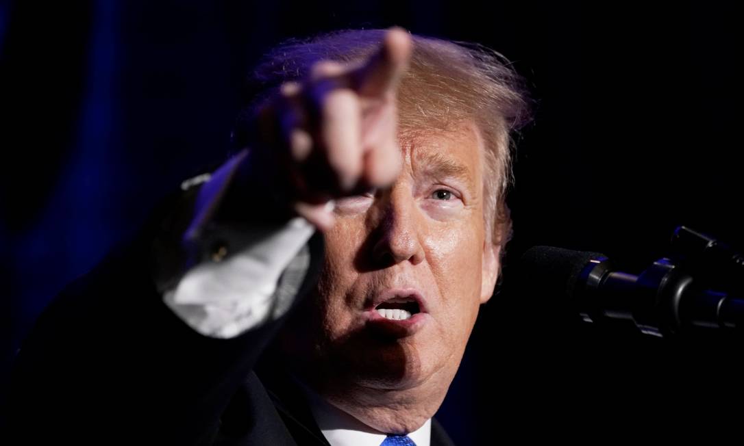 Presidente dos EUA, Donald Trump discursa em conferência em Washington Foto: KEVIN LAMARQUE / REUTERS