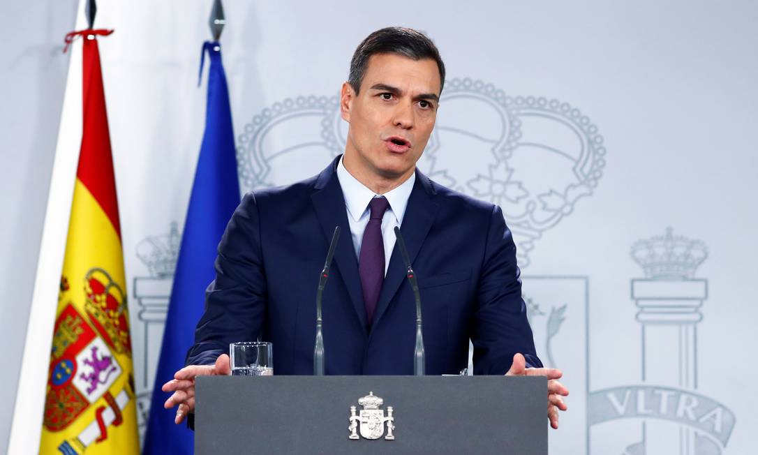Presidente do governo espanhol, Pedro Sánchez anuncia convocação de novas eleições para abril Foto: JUAN MEDINA 15-02-2019 / REUTERS
