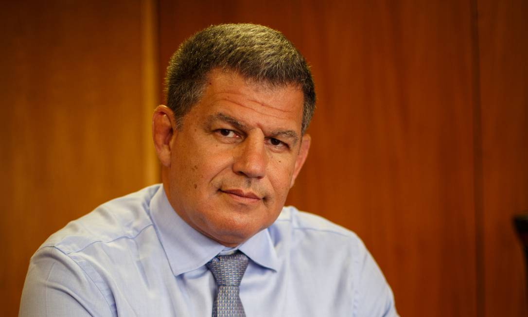 O ministro da Secretaria-Geral da Presidencia, Gustavo Bebianno, durante entrevista Foto: Daniel Marenco/Agência O Globo/05-02-2019