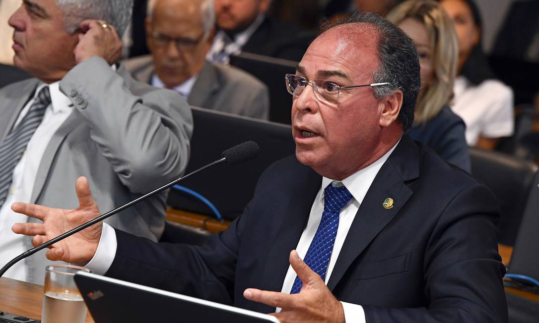 O senador Fernando Bezerra Coelho (MDB-PE), em comissão de Senado Foto: Marcos Oliveira/Agência Senado/19-02-2019