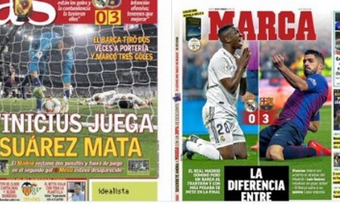 Jornais da Espanha comparam Vini Jr. com Suárez Foto: Reprodução