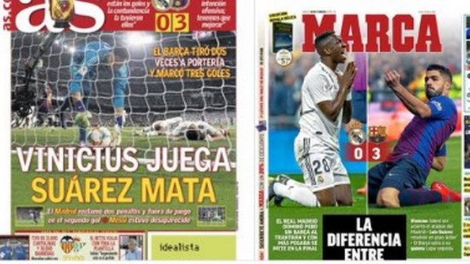 Jornais da Espanha comparam Vini Jr. com Suárez Foto: Reprodução