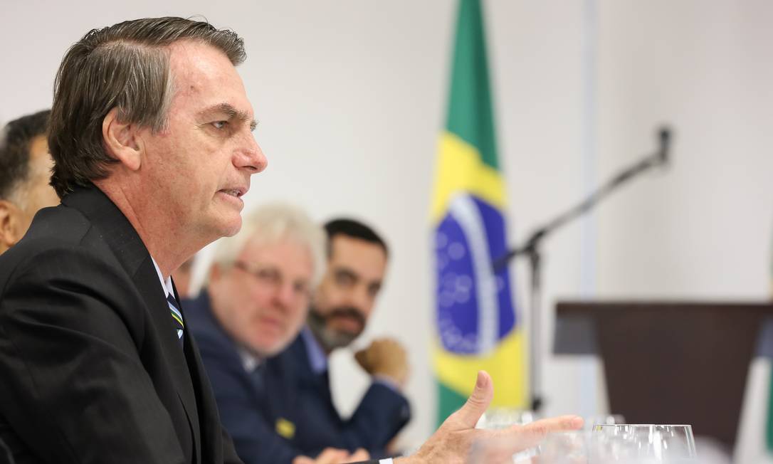 O presidente Jair Bolsonaro participa de café da manhã com jornalistas Foto: Marcos Corrêa/Presidência
