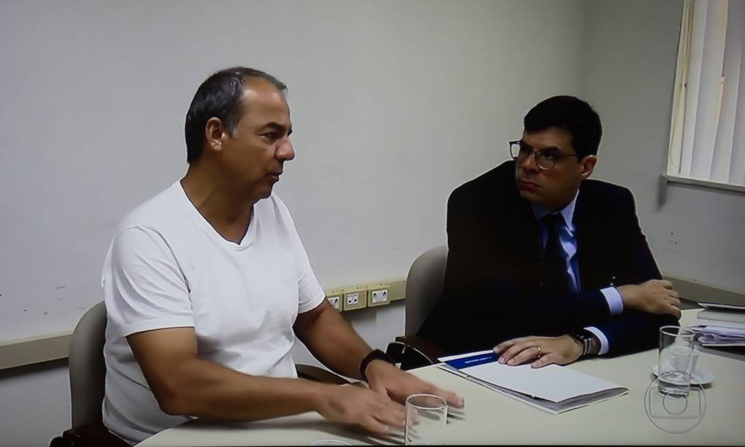 Depoimento do ex-governador Sergio Cabral 25/02/2019 Foto: ReproduÃ§Ã£o TV Globo