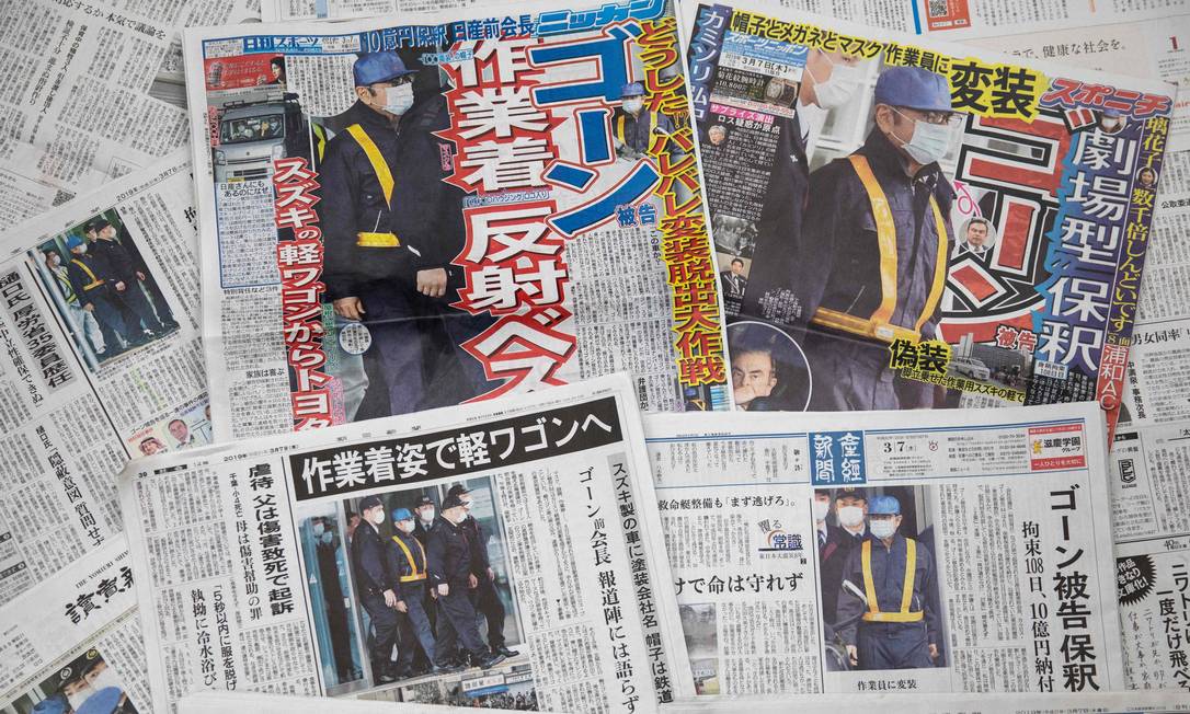 Carlos Gossin's publication made headlines in several newspapers in Japan Photo: Behroz Mehri / AFP