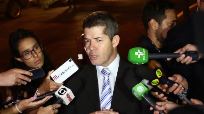 O lÃ­der do PSL na CÃ¢mara, Delegado Waldir, durante entrevista Foto: Cleia Viana/CÃ¢mara dos Deputados/11-03-2019