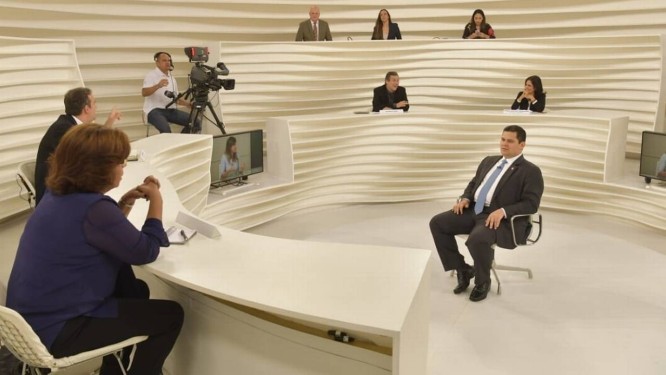 O presidente do Senado Davi Alcolumbre em entrevista ao Roda Viva, da TV Cultura Foto: ReproduÃ§Ã£o / Redes sociais