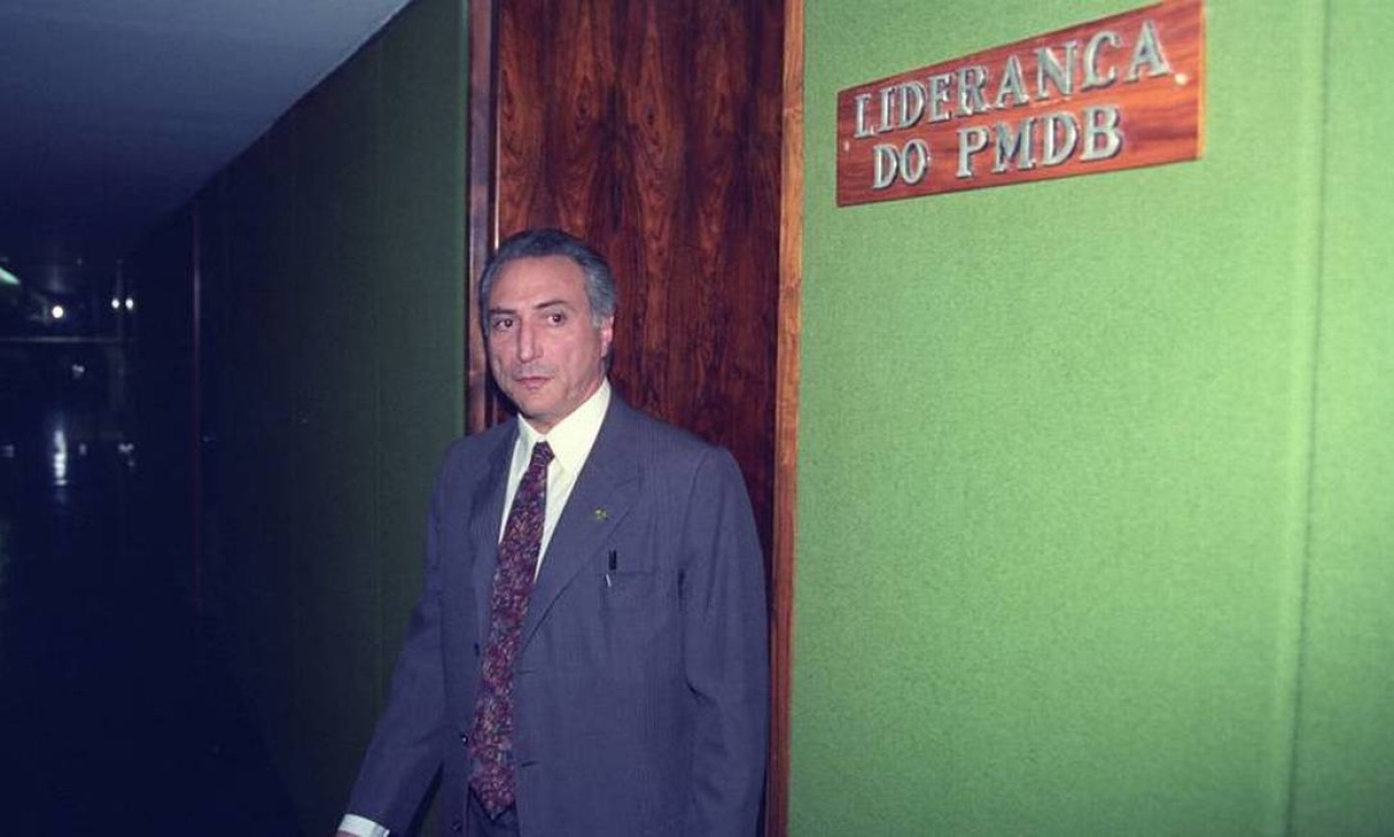 Deputado Michel Temer como líder do PMDB, em 1995 Foto: Ailton de Freitas / Agência O Globo