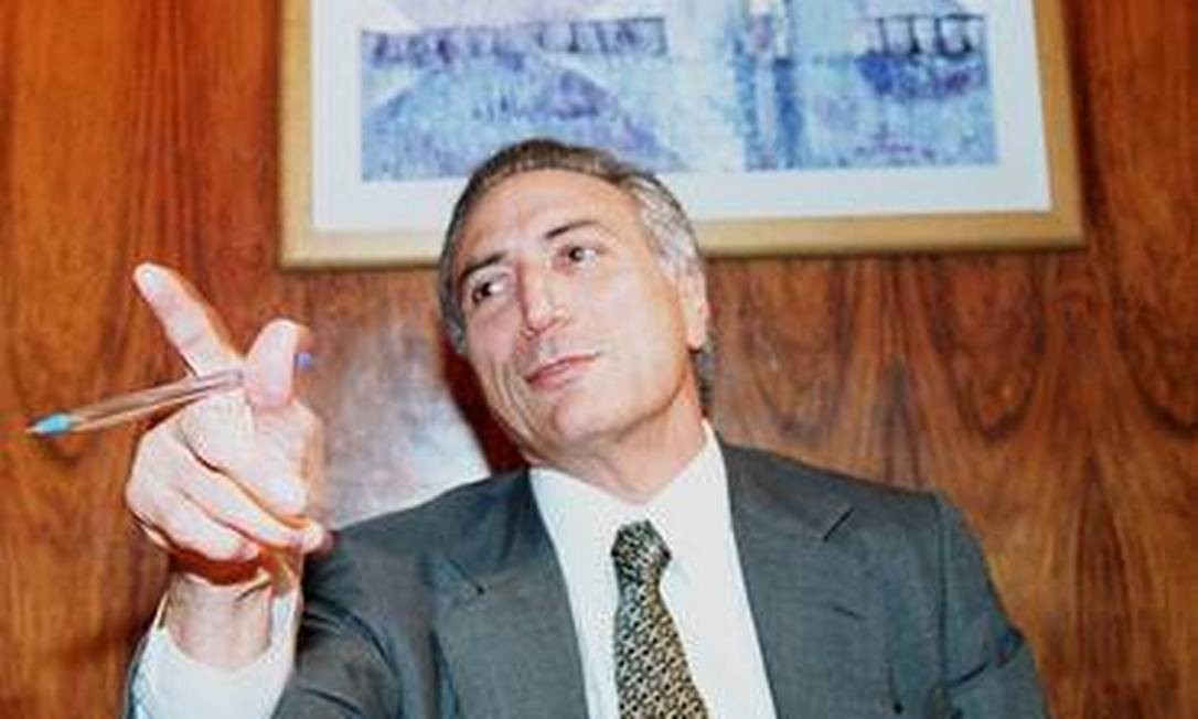 Michel Temer quando era presidente da Câmara. Ele havia sido eleito em 1997 Foto: Ailton de Freitas / Agência O Globo