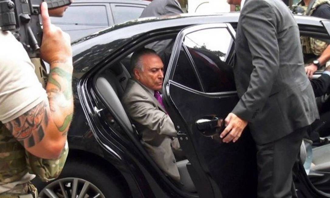 A priso do ex-presidente Michel Temer foi considerada um excesso Foto: AFP