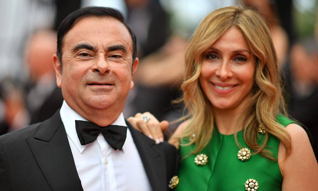 Ghosn e a esposa Carole em Cannes em 2017: vida luxuosa. Foto: LOIC VENANCE / AFP