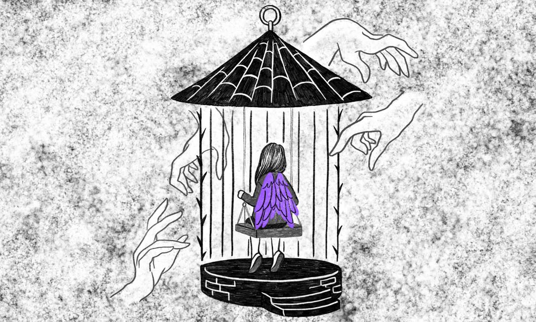 A cada hora quatro meninas com menos de 13 anos são estupradas no Brasil Foto: Ilustração de Lari Arantes