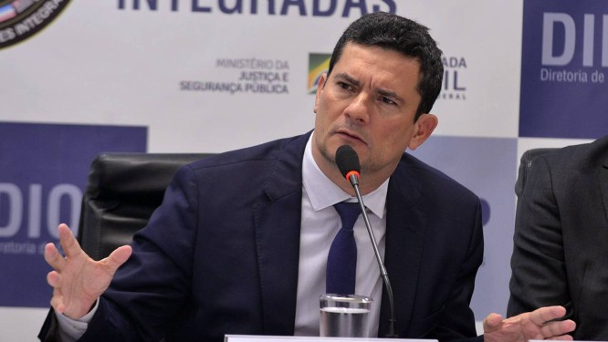 O ministro da JustiÃ§a, Sergio Moro, durante entrevista sobre a OperaÃ§Ã£o Luz da InfÃ¢ncia Foto: IsaacAmorim/AG.MJ