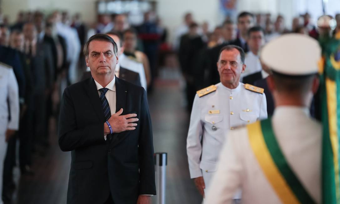 O presidente Jair Bolsonaro durante solenidade comemorativa do 211º Aniversário da Justiça Militar da União Foto: Divulgação/PR