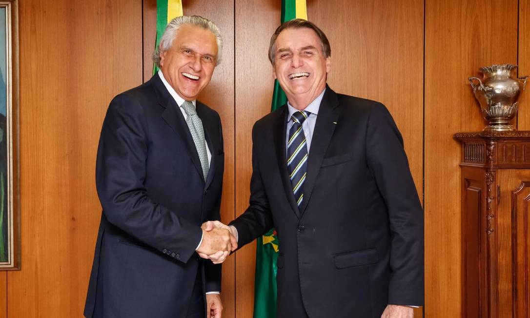 Caiado se reuniu com Bolsonaro em busca do fim da crise política Foto: Divulgação / Agência O Globo