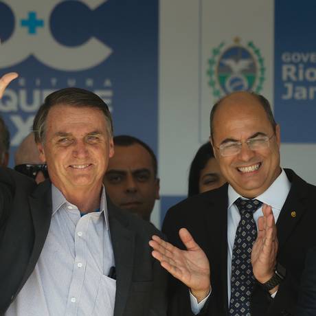 Bolsonaro e Witzel em evento no Rio, em dezembro do ano passado Foto: Pablo Jacob / AgÃªncia O Globo