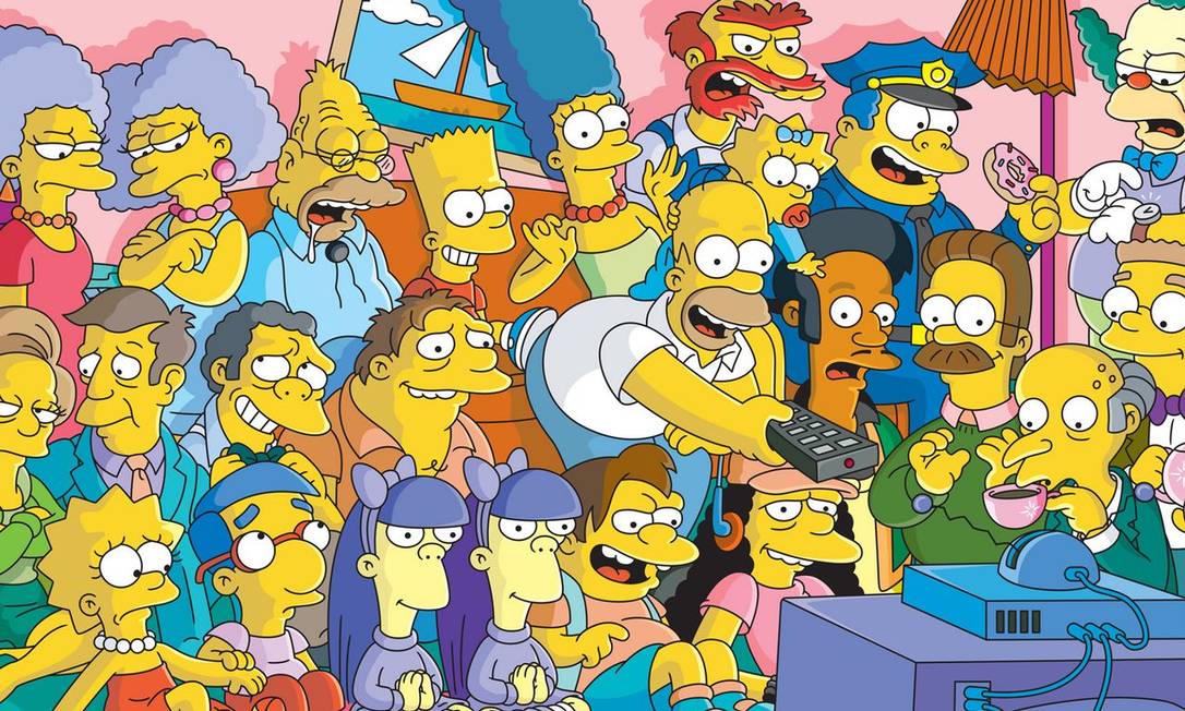 Os Simpsons: arte inspirada neles foi leiloada por milhões de dólares. Foto: Divulgação