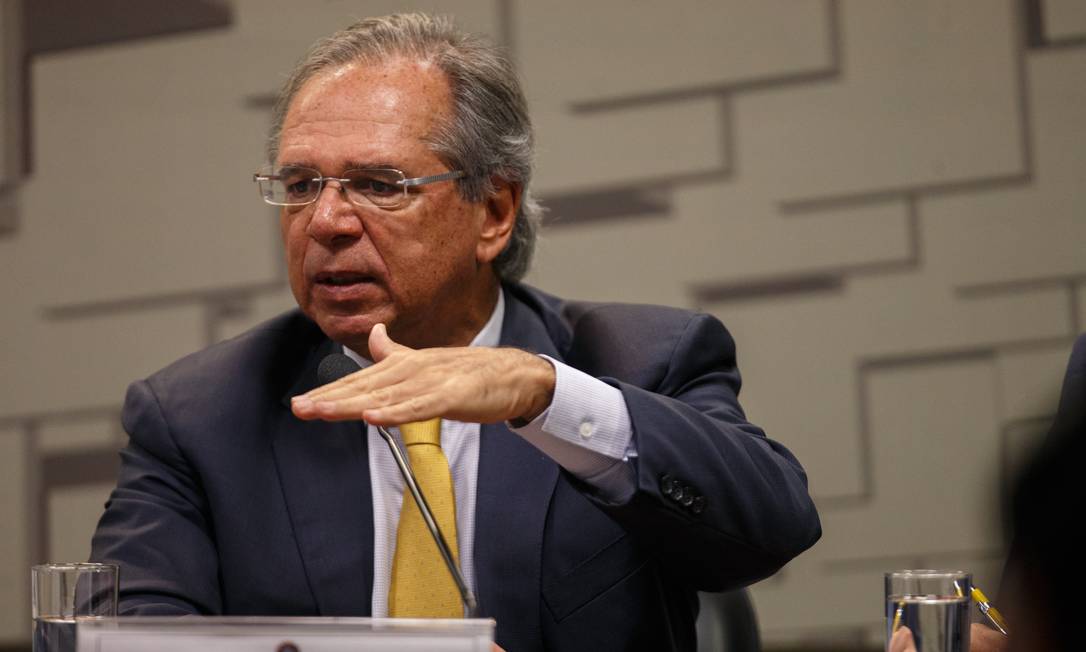 Paulo Guedes, ministro da Economia do governo Jair Bolsonaro Foto: Daniel Marenco / Agência O Globo