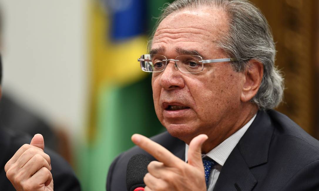 O ministro da Economia, Paulo Guedes, em audiência na CCJ da Câmara Foto: Evaristo Sá / AFP