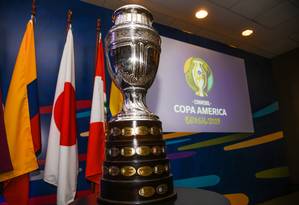 Troféu da Copa América, que será entregue ao campeão em 7 de julho de 2019 Foto: Alex Ferro/COL CA 2019/Divulgação