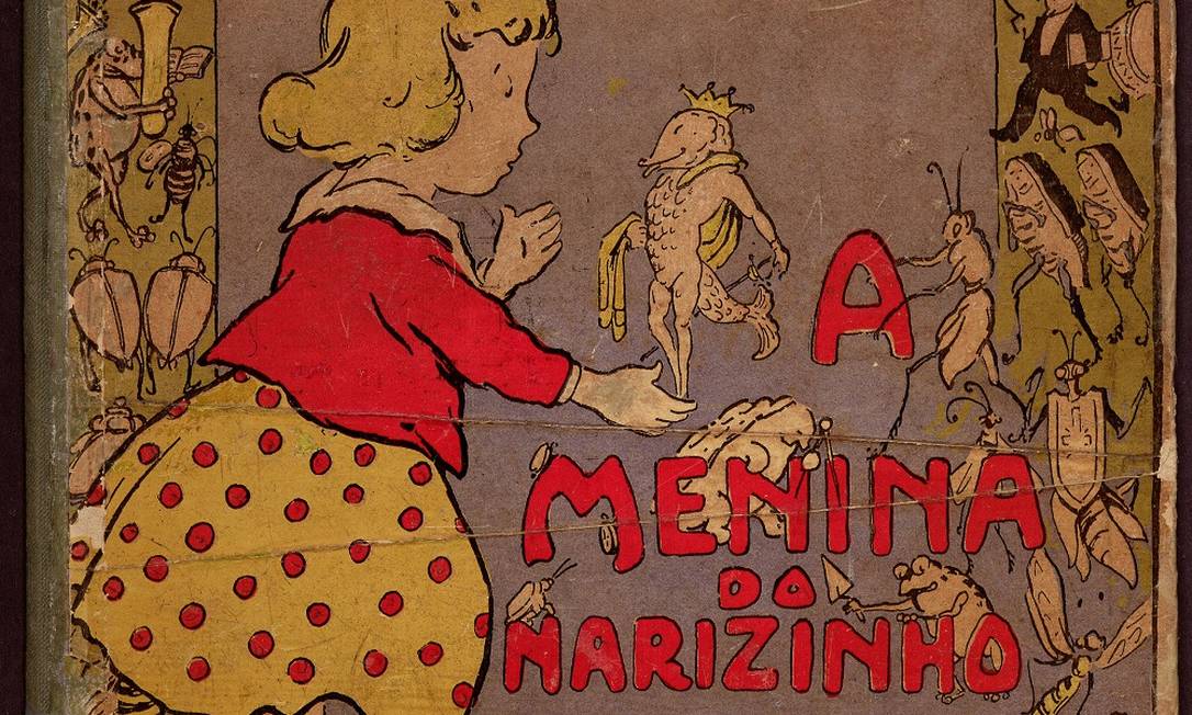 Ilustração de Voltolino para o livro “A menina do narizinho arrebitado”, de 1920: um dos itens da mostra Foto: Divulgação
