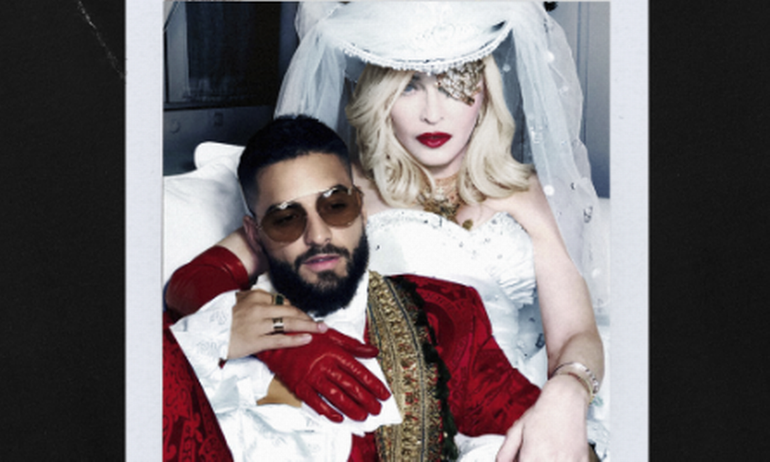 Madonna e Maluma na capa do single 'Medellín' Foto: Divulgação